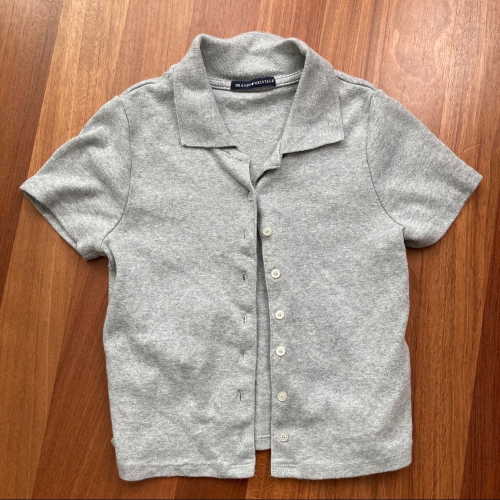 Brandy melville grey button up